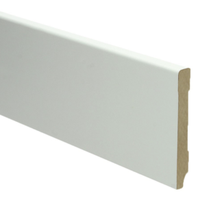 MDF Moderne plint 90x12 wit voorgelakt RAL 9010