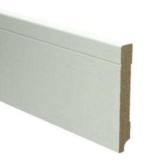 MDF Moderne plint 90x18 wit voorgelakt RAL 9010