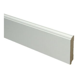 MDF Eigentijdse plint 70x12 wit voorgelakt RAL 9010