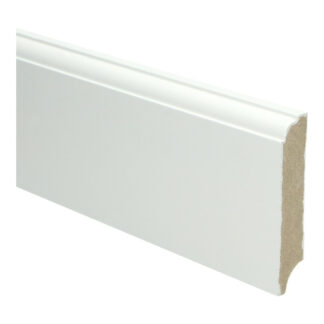 MDF Eigentijdse plint 90x18 wit voorgelakt RAL 9010