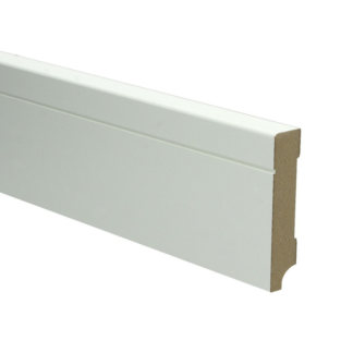 MDF Tijdloze plint 70x12 wit voorgelakt RAL 9010