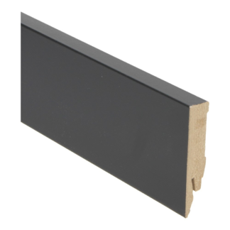 Plint Zwart Hoogglans 70x14 mm