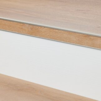 Stootbord PVC RAL 9010 Wit Houtstructuur